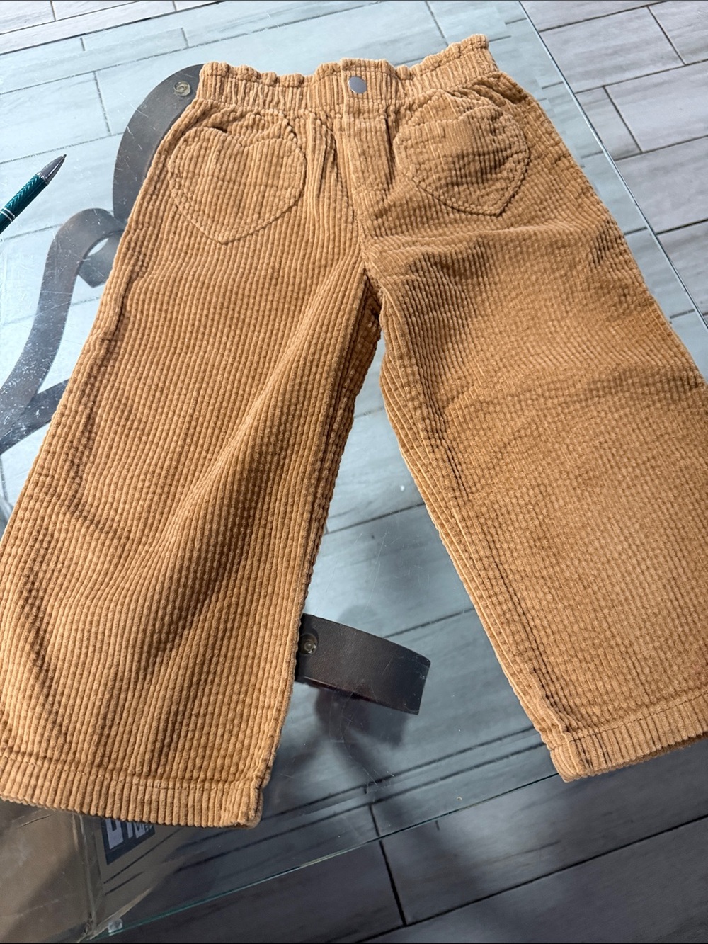 Old Navy Kids Camel Corduroy Wide-Leg Jeans